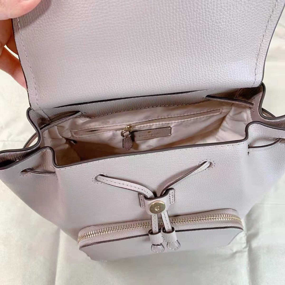 Kate Spade WKR00548 darcy flap backpack in warm taupe Kate Spade WKR00548 darcy flap backpack in warm taupe